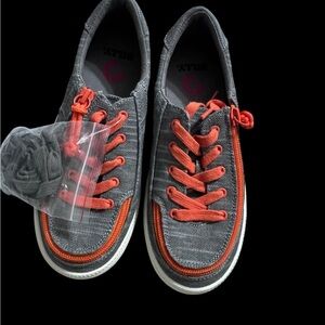BILLY Kids Gray and Orange Sneakers